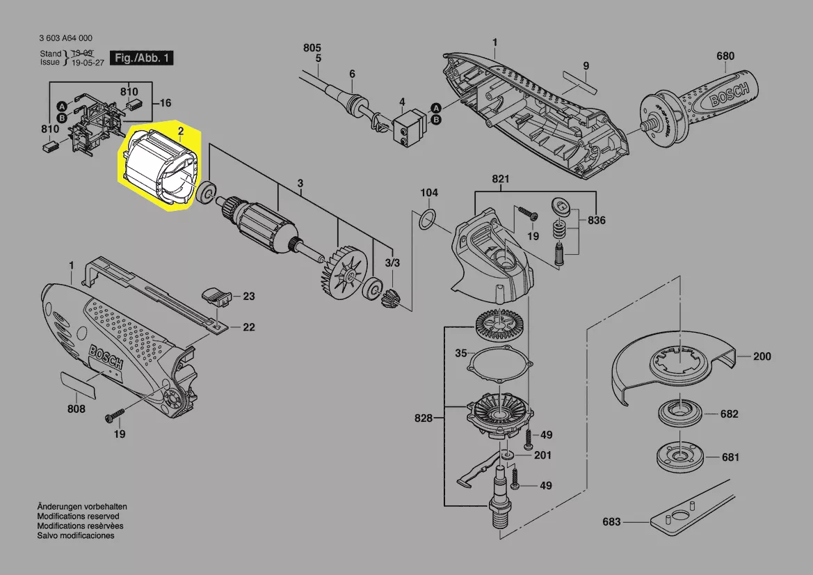 stator réf. 2 609 002 176 BOSCH